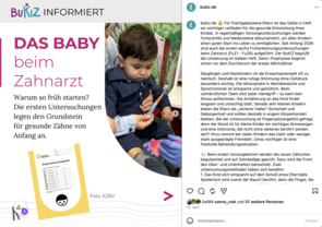 Das Baby beim Zahnarzt